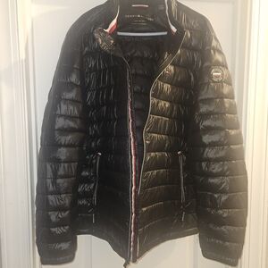 Tommy Hilfiger Black Puffer Jacket for Men Size XXL (No Hood)